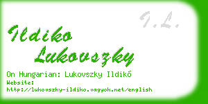 ildiko lukovszky business card